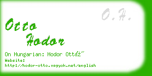 otto hodor business card